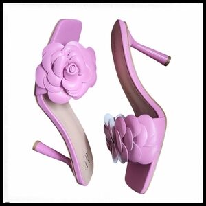 NWT New York & Co Chana Mule Women's Pink Floral Heel Sandal Size 10